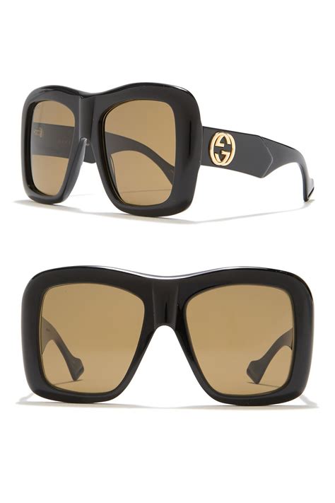 oversized gucci sunglasses on face|Gucci unisex fashion 54mm sunglasses.